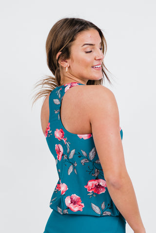 The Chase Top | Blue Floral