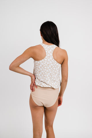 The Chase Top | Tan Floral Print