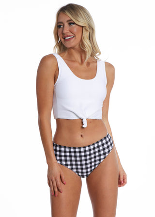 Sunset Bottoms | Black & White Gingham | Final Sale