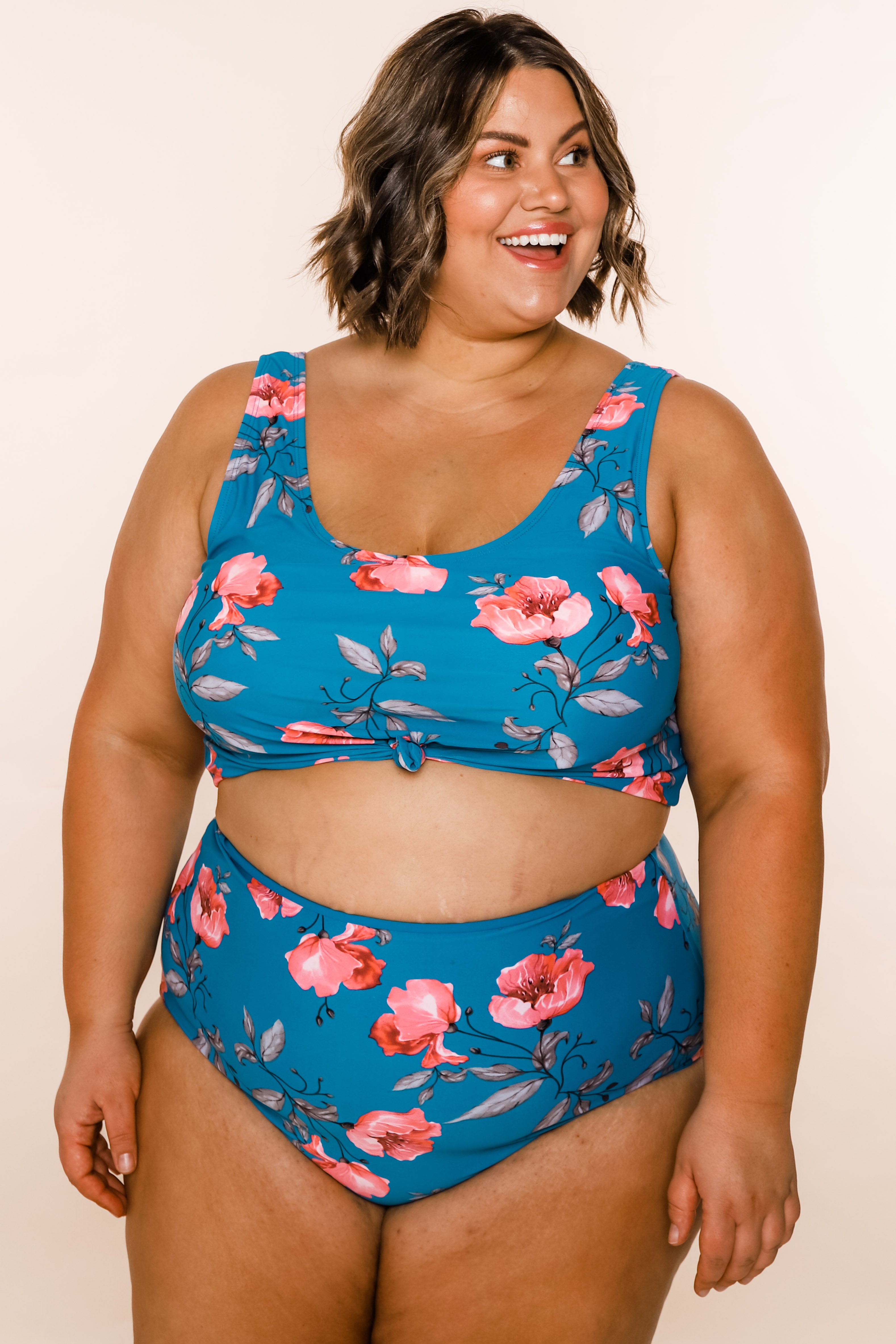 The Lounger Top Blue Floral Final Sale – Coral Reef Swim