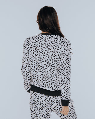 Black & White Animal Print Sweater | Final Sale