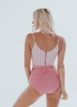 The Lounger Top | Pink & White Stripes