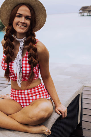 Traveler Top | Red & White Gingham  | Final Sale
